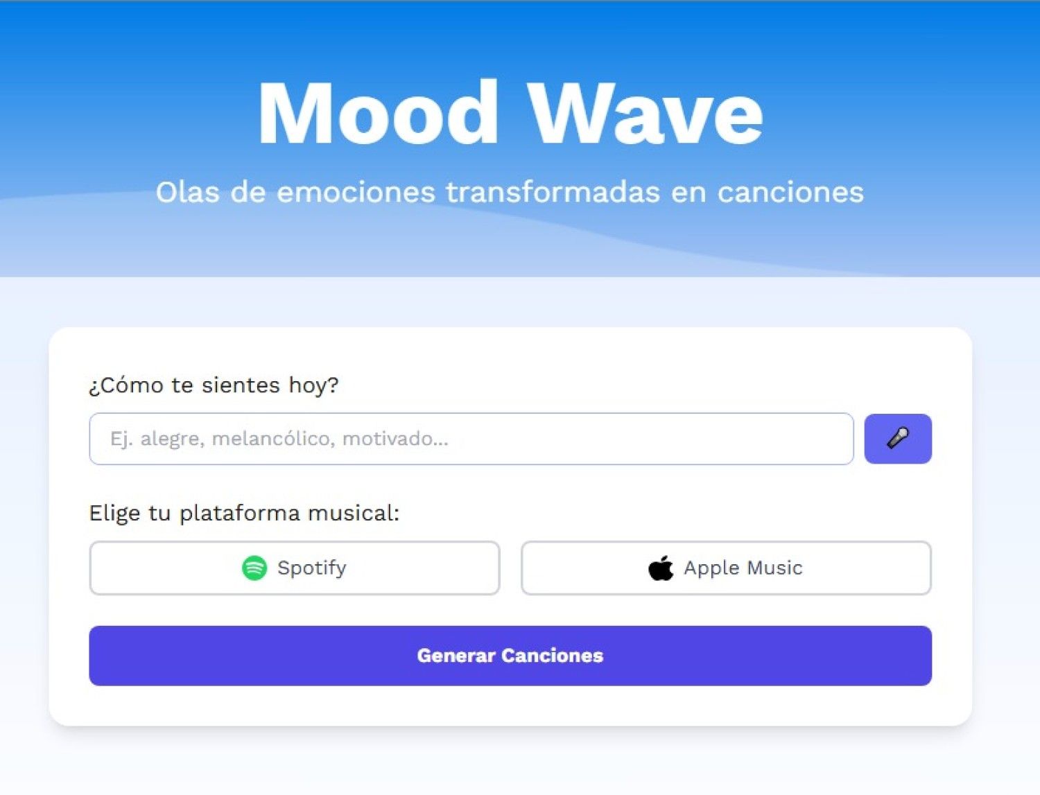 Mood Wave - AI Playlist Generator